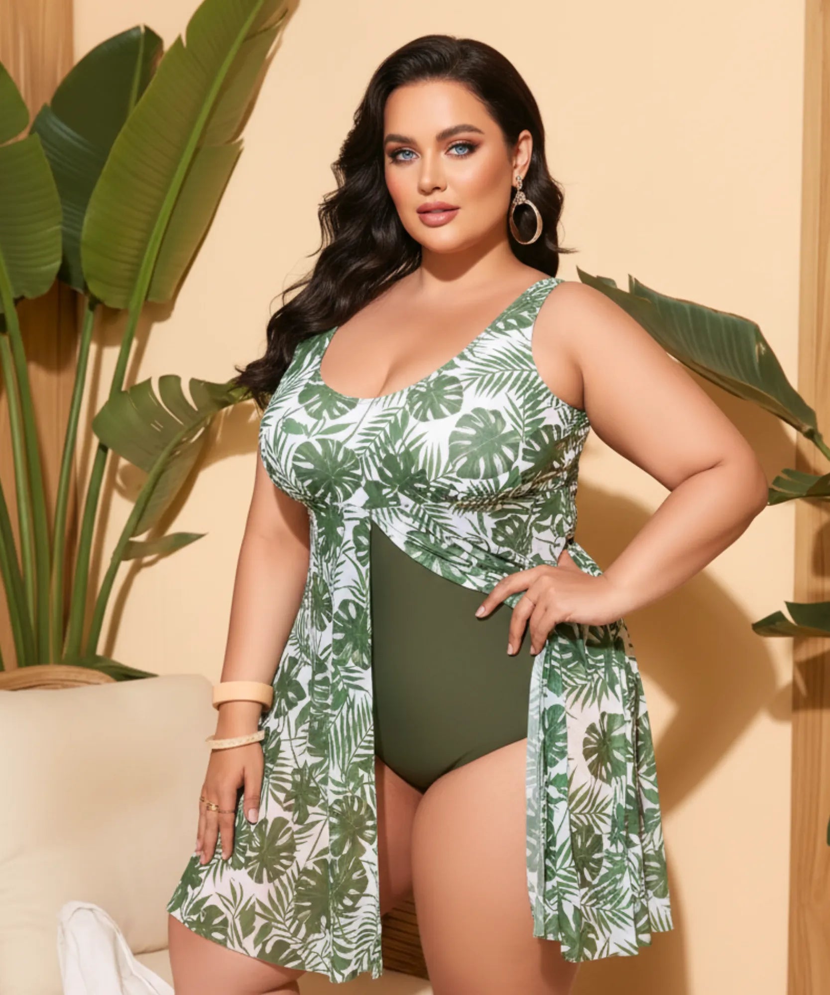 Maiô Plus Size Estampado Modelador Praia | Clamis