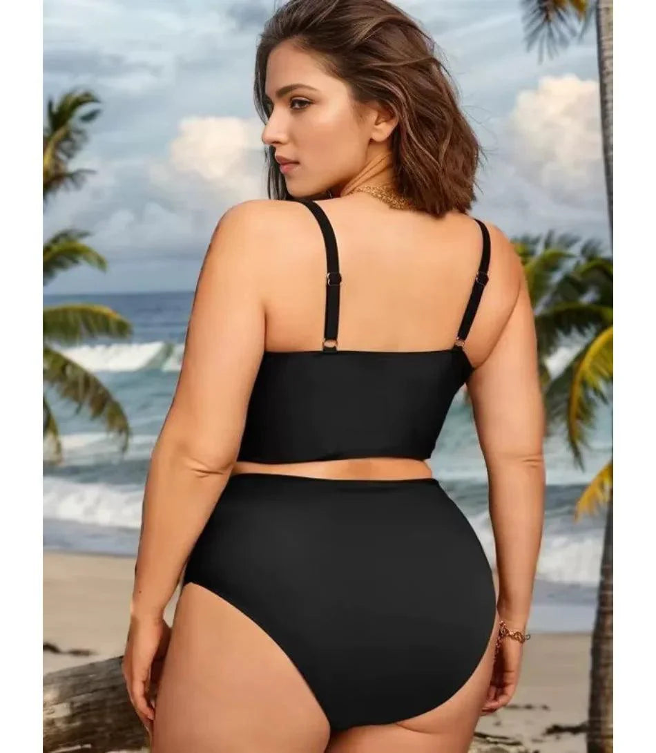 Biquíni Plus Size Cintura Alta com Top Estruturado | Eva