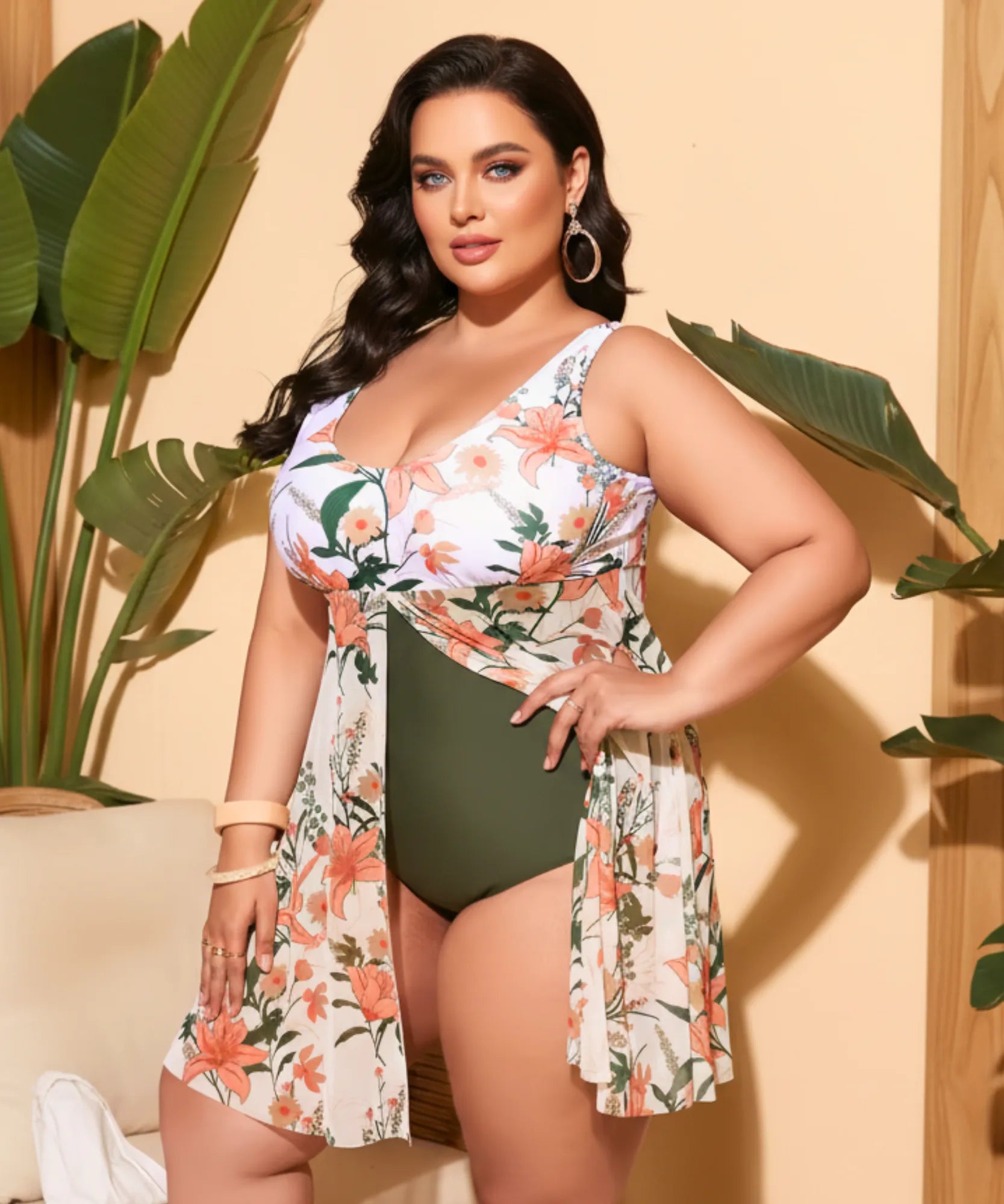 Maiô Plus Size Estampado Modelador Praia | Clamis